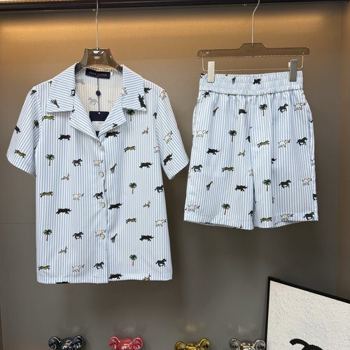 Louis Vuitton African Darjeeling Series Casual Pajama Set, High-End Fabrics