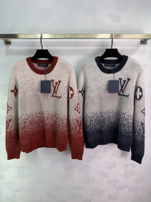 Louis Vuitton Relaxed-Fit Gradient Color Block Sweater with Monogram