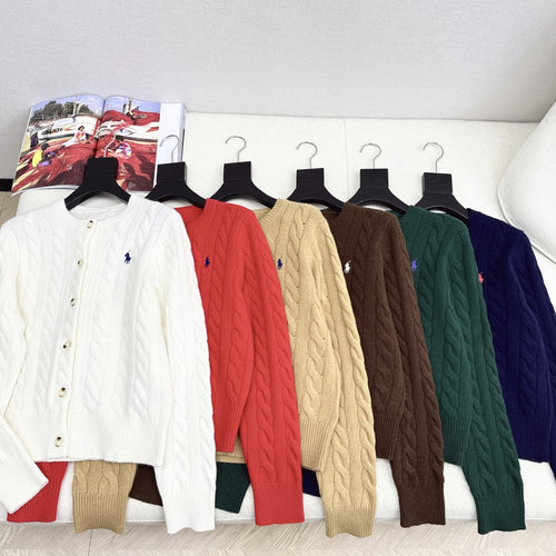 Polo Ralph Lauren American-style Knitted Cashmere Cardigan, Classic and Versatile