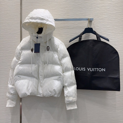 Louis Vuitton Timeless Jacquard Down Jacket with Fine Workmanship