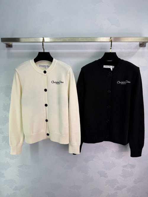 Dior Classic Logo Embroidered Cardigan, Timeless Style