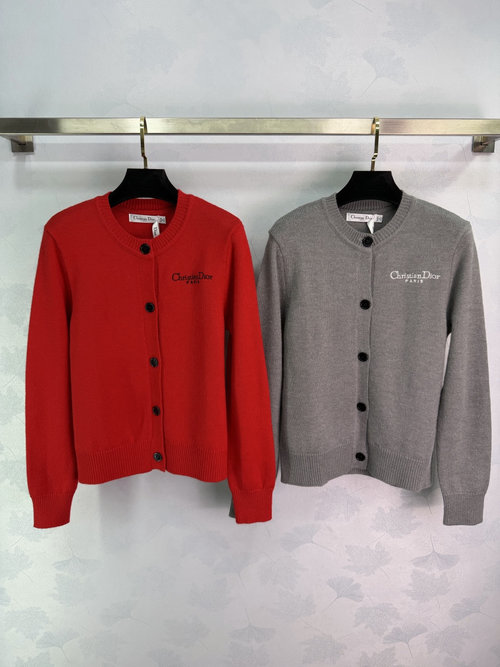 Dior Classic Logo Embroidered Cardigan, Timeless Style