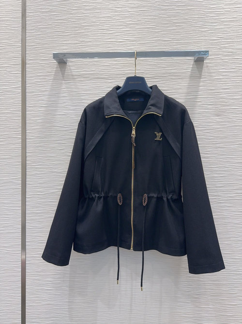 Louis Vuitton Exquisite Coat with Textured Material and Fine Details