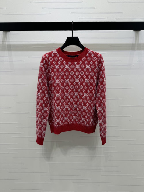 Louis Vuitton Round Neck Pullover with Four-Leaf Clover Motif, Timeless Charm