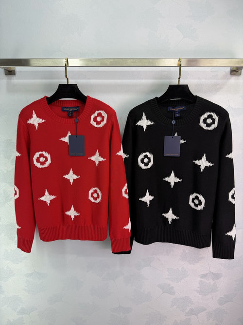 Louis Vuitton Patterned Wool Sweater for Festive Mood