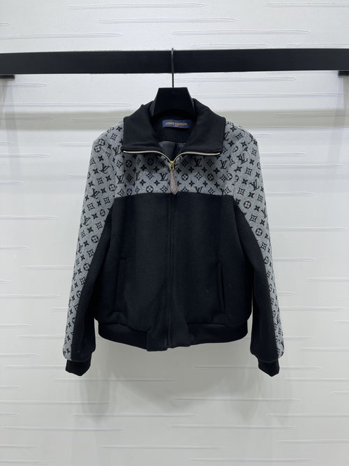 Louis Vuitton Wool Blend Trench Coat with Monogram