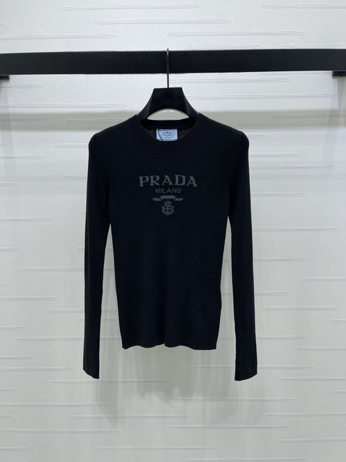 Prada New Custom Wool Knit Long Sleeve with Logo