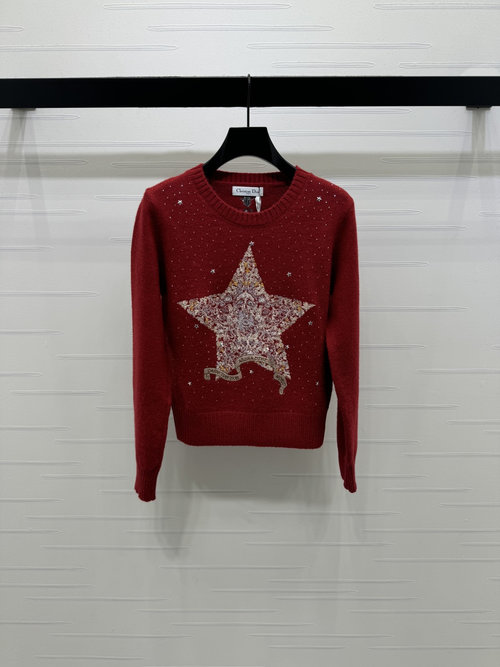 Dior Top, Soft Fabric with Star Embroidery and Rhinestones
