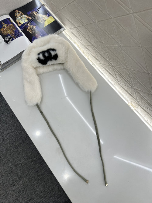 Chanel Ski Series Fur Earflap Cap, Stylish and Windproof