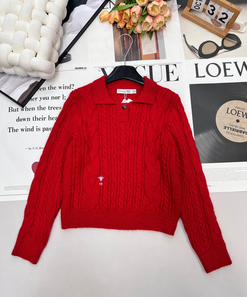 Dior Timeless Collared Knit with Hidden Bees, Suitable for All