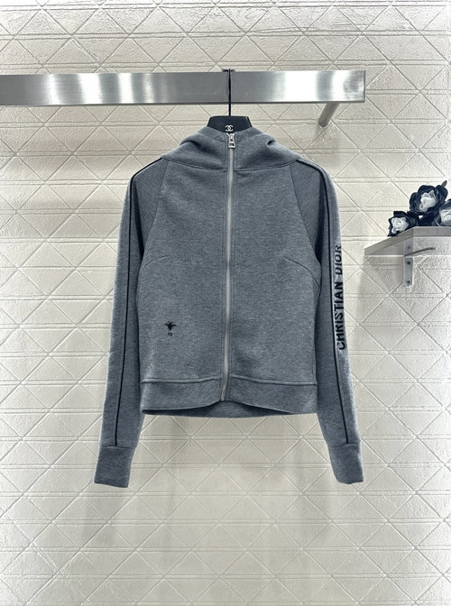 Dior Wool Blend Hooded Jacket and Straight-Leg Pants Set