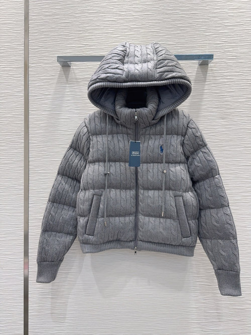 Polo Ralph Lauren Classic Logo Wool Down Jacket for Warmth