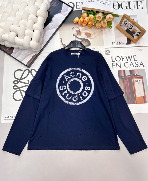 Dior Customized Cotton Long-Sleeve Top with Logo