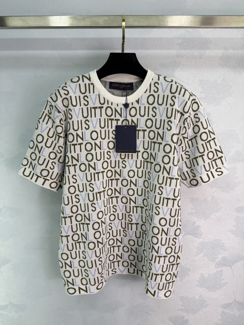 Louis Vuitton Classic Monogram Knit Sweater with Colorful Logo