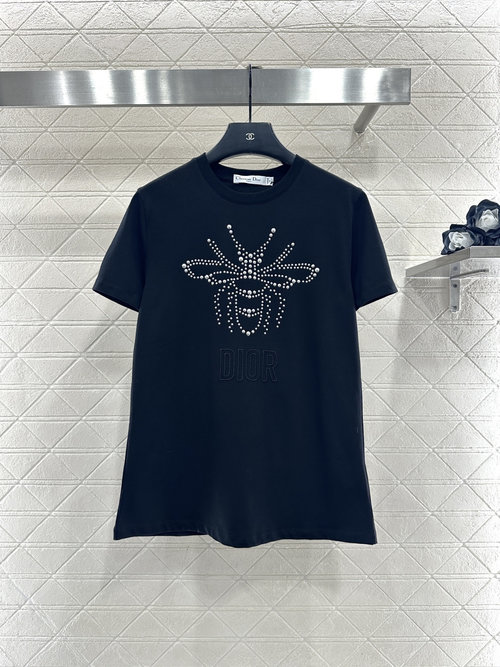 Dior Customized Cotton Round Neck Short Sleeve with Rivet Logo