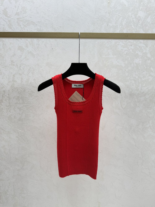 Loewe Solid Color Round Neck Knit Vest, Various Color Choices