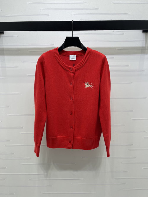 Burberry Luxurious Series Horse Logo Cardigan, Cozy and Stylish Long Sleeve