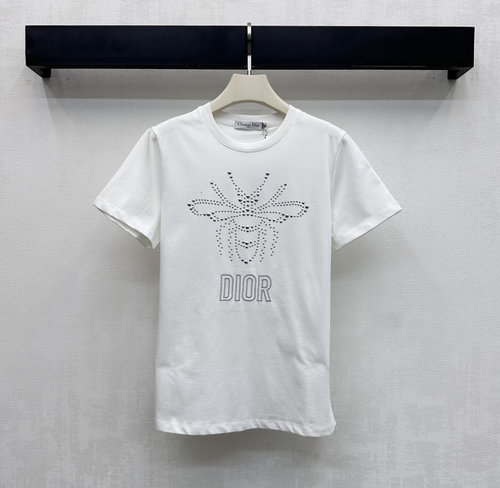 Dior Round-neck Rivet Sleeveless Top with Brand Logo, Casual and Stylish