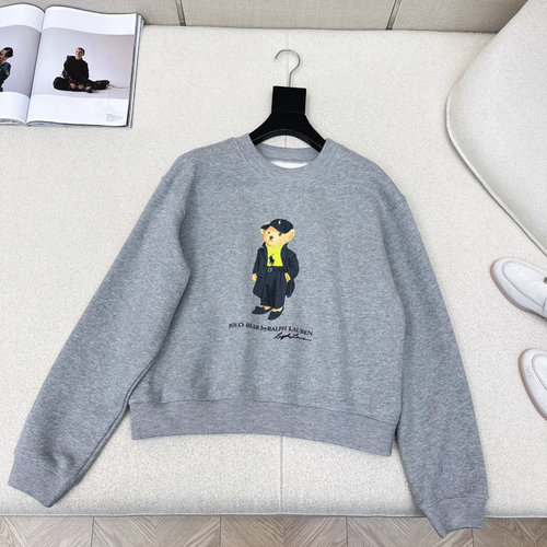 Polo Ralph Lauren Trendy Retro Cotton Bear Pattern Sweatshirt