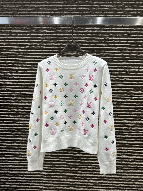 Louis Vuitton Heavy-Embroidered Pullover Sweater