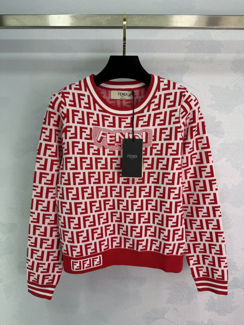 Fendi Classic Double F Pattern Knitted Sweater for Everyday Wear
