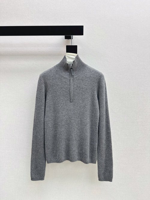 Brunello Cucinelli Exclusive Collared Half-Open Sweater for Daily Wear
