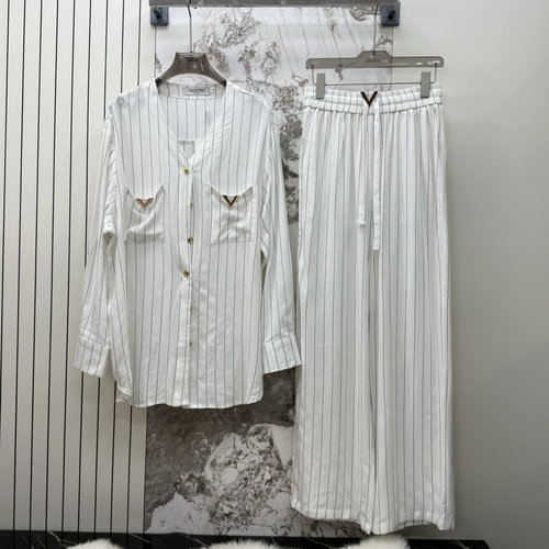 Valentino Striped Linen Two-piece Suit, Comfortable & Slimming