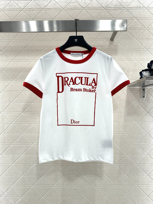 Dior Customized Cotton Short-Sleeve T-Shirt with Colorful Logo