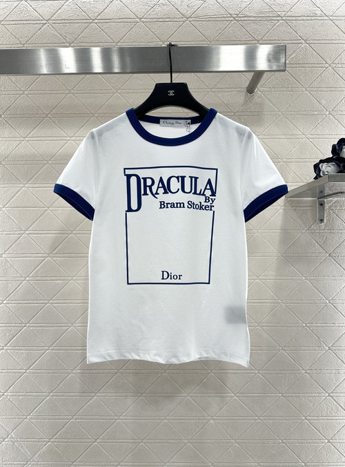 Dior Customized Cotton Short-Sleeve T-Shirt with Colorful Logo
