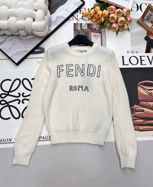 Dior Alphabet Logo Sweater with Handmade Crochet and Soft Wool