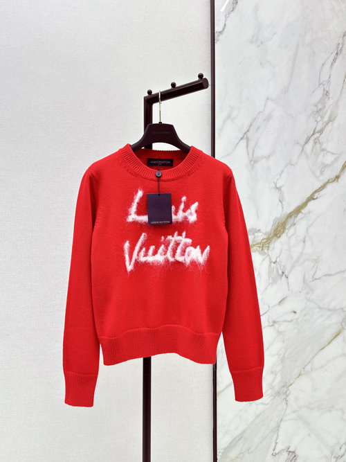 Louis Vuitton Cashmere Wool Blend Crew Neck Sweater, Soft and Lightweight