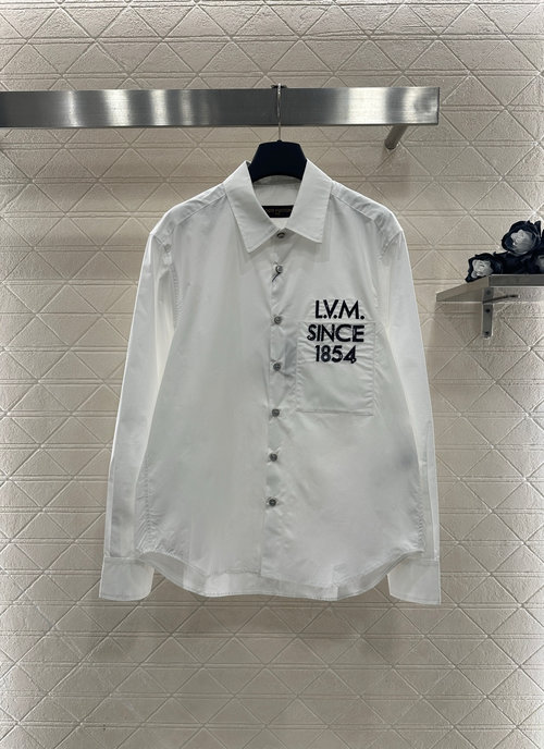 Louis Vuitton Embroidered Pocket Long-sleeve Shirt for Versatile Styling