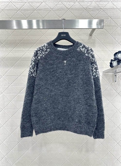 Dior Custom YB Wool Knit Pullover with Shoulder Design in Two Colors