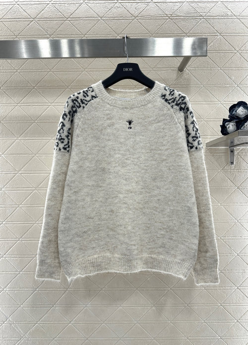 Dior Custom YB Wool Knit Pullover with Shoulder Design in Two Colors