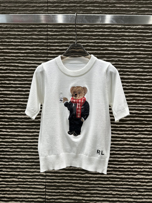 Polo Ralph Lauren New Arrival: Ralph Lauren Embroidery Cartoon Knit Short-Sleeve