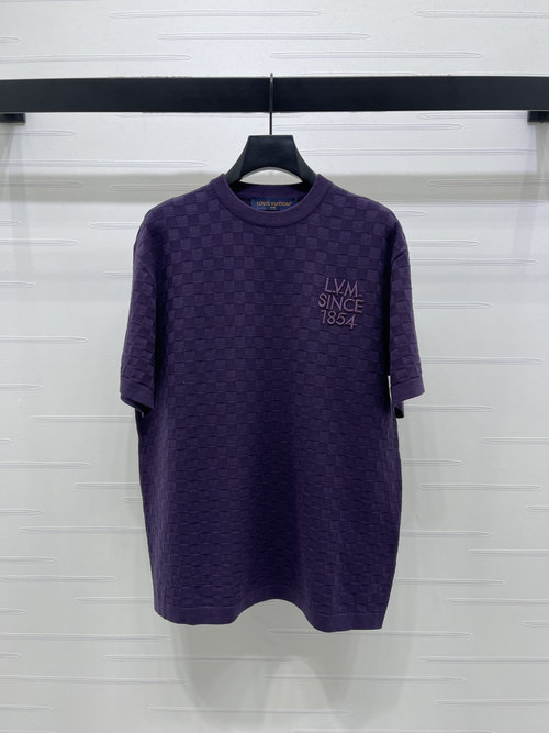 Louis Vuitton Checkerboard Knit Short-Sleeve with Brand Elements