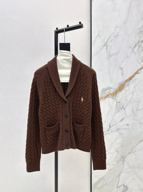 Polo Ralph Lauren Minimalist Twisted Rope Cardigan, Fashionable and Versatile