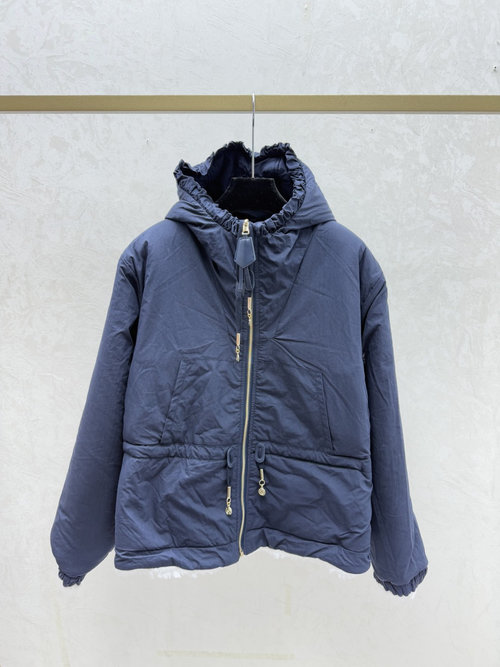 Louis Vuitton White Contrast - Letter Hooded Double - Sided Knitted Vest Cardigan