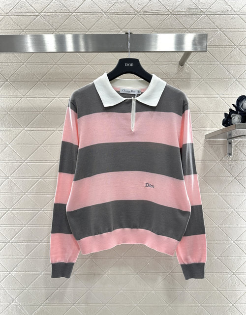 Dior Customized YB Knit Long-Sleeve with Stripes, Exuding Elegance and Comfort