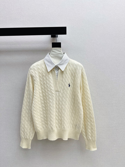 Polo Ralph Lauren Sophisticated Color-Blocked Knit for a Refined Appearance, Dual-Color Palette