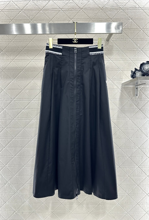 Dior Webbed Workwear Breathable Elegant Umbrella Skirt