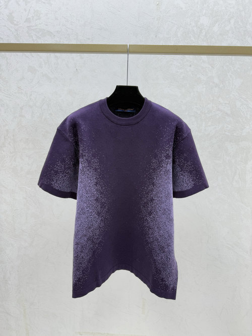 Louis Vuitton Collision Gradient Round-Neck Short-Sleeve Knit