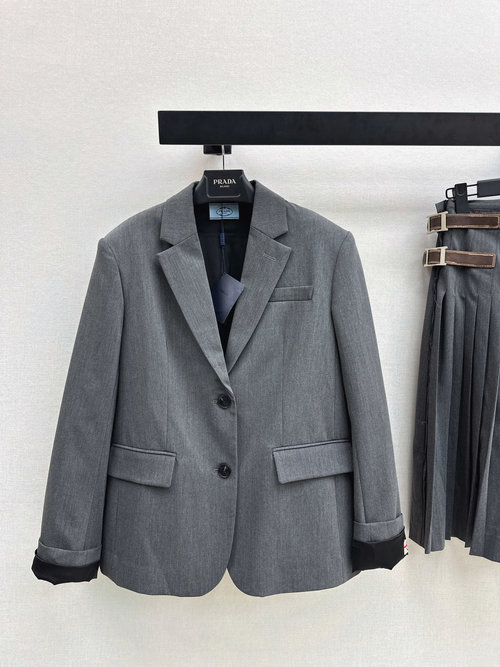 Prada Loose Suit Jacket: Sweet - Cool Style with Custom Fabric