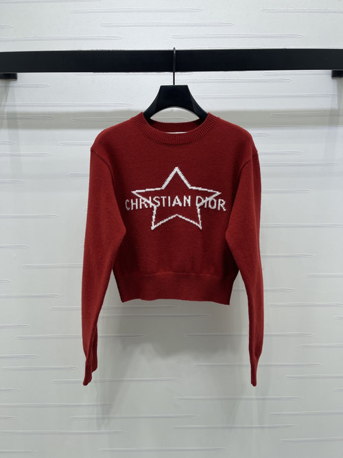 Dior Quality Knit Long-sleeve with Star Decoration