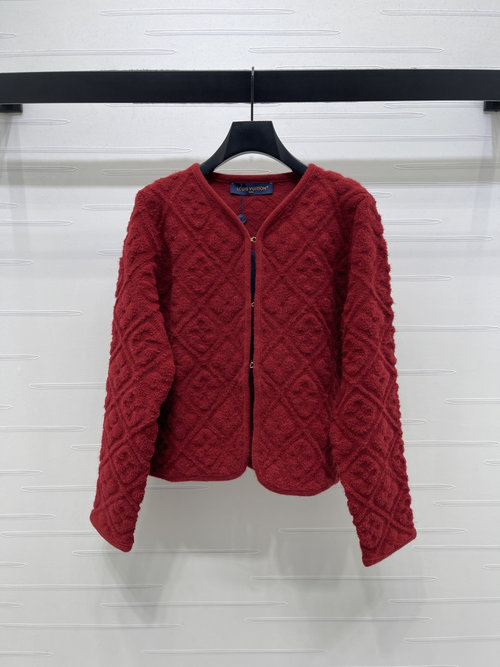 Louis Vuitton High-end Early Spring Jacquard Knit Open Cardigan