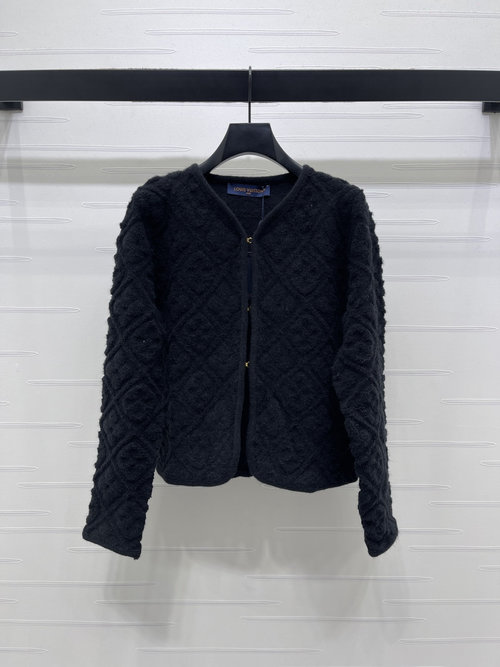 Louis Vuitton High-end Early Spring Jacquard Knit Open Cardigan
