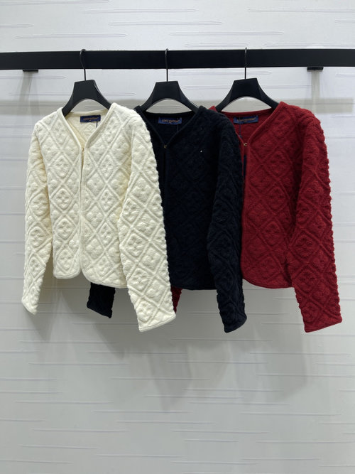 Louis Vuitton High-end Early Spring Jacquard Knit Open Cardigan