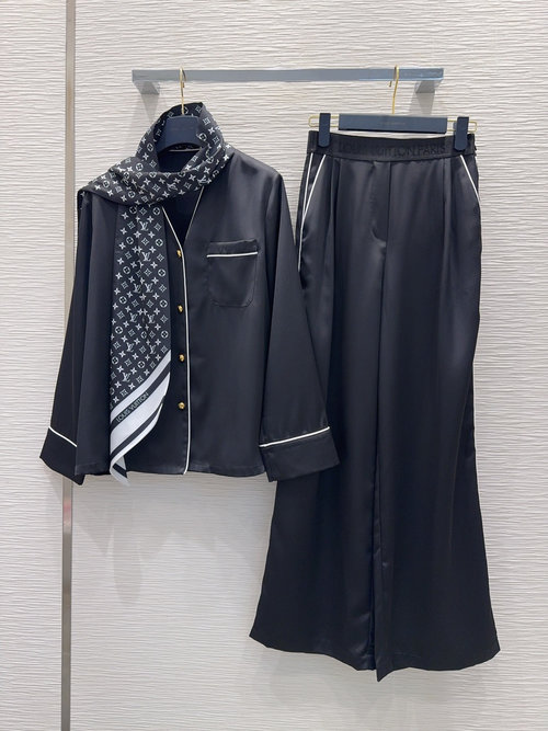 Louis Vuitton Pajama-Style Set: Low-Key Luxury Resort Wear