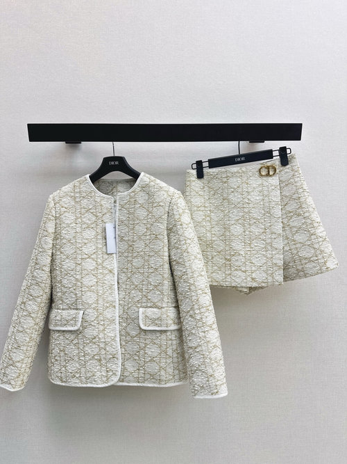 Dior Limited Edition Tweed Suit in Classic A-line Style