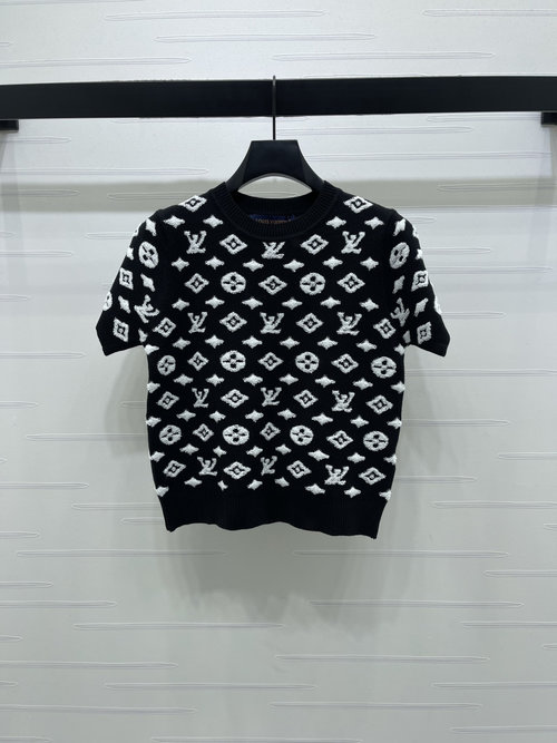 Louis Vuitton Classic Embroidered Round Neck Sweater
